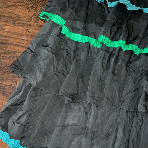 Marc by Marc Jacobs Silk Gray Blue Green Ribbon Tiered Dress size 10 - Picture 4 of 4